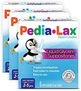 Pedia-Lax Liquid Glycerin Suppositories Laxative | Kid's Constipation Relief in Minutes | 6 Applicators | Pack of 3