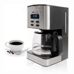 Alivio 1.3L Coffee Maker, Filter Coffee Machine with Timer, 12 Cup Programmable Drip Coffee Maker 900W (Black)