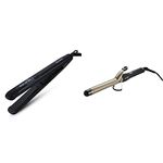 IKONIC GLAM HAIR STRAIGHTNER (BLACK) & IKONIC CURLING TONG- 28MM (BLACK & GOLDEN)