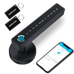 Smart Lock, Ruveno Fingerprint Smart Door Lock, Keyless Entry Smart Lock For Front Door, Electronic Keypad Code Door Lock, Bluetooth Smart Deadbolt, Biometric Fingerprint Key Fobs Smartphone Access