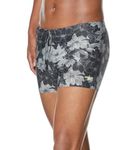 Speedo Men's Swimsuit Printed Square Leg Swim Trunk - Palm Black/Grey, Medium