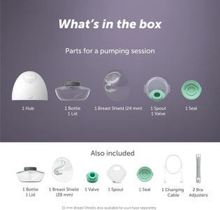 Elvie Double Wearable Breast Pump – Hands-Free, App-Controlled, 21/24mm Shields