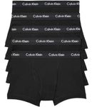 Calvin Klein Men's Cotton Classics 5-Pack Trunk, 5 Black, M, 5 Black, Medium