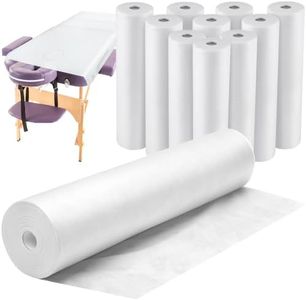 Tranqun 10 Roll Disposable Non Woven Bed Sheet 24 x 71 Inch Bed Cover Disposable Massage Table Sheets Waterproof Exam Bed Paper Roll Facial Bed Cover Roll for Beauty Salon Hotels Spa Tattoo Waxing