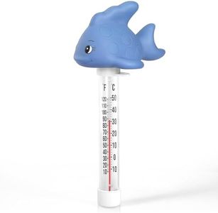 Floating Pool Thermometer, Pool Temperature Thermometer for Cold Plunge, Large Display, Easy to Read, Shatter Resistant, for Outdoor & Indoor Swimming Pools, Spas, Hot Tubs & Aquariums（(Goldfish)）