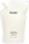 OUAI Fine Shampoo Refill - Volumizing Shampoo with Strengthening Keratin, Biotin & Chia Seed Oil for Fine Hair - Delivers Weightless Body - Paraben, Phthalate & Sulfate Free Hair Care - 32 fl oz