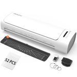 Laminator Machine A3, 60s Quick Warm up 13 inch Laminator with 52 Laminating Sheets, 9 in 1 Thermal Laminator Machine with Paper Trimmer Corner Rounder for Office School Business Home Use, White