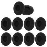 sourcingmap 10 Pcs Earbud Tips Pads, Soft Sponge 5.5cm Ear Tips Buds for Earphone Headsets Accessories, Foam Cushions Eartips Headphone Covers Protector for Replacement, Black