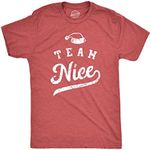 Mens Team Nice T Shirt Funny Xmas Party Santas List Tee for Guys Mens Funny T Shirts Christmas T Shirt for Men Novelty Tees for Men Red - Team XL