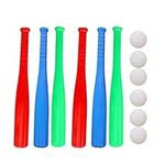 VICASKY 12pcs Kids Baseball Bat Ball Set Plastic Baseball Toy Children Interactive Outdoor Sports for Holiday Garden Beach Play