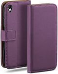 MoEx Flip Case for Sony Xperia Z3, Mobile Phone Case with Card Slot, 360-Degree Flip Case, Book Cover, Vegan Leather, Indigo-Violet