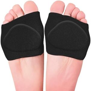 Digolex Forefoot Pad for pain relief- Ball of Foot Cushion for Metatarsalgia Bunion Corrector Toe Sleeve- Hallux Valgus Foot support for pain relief- Metatarsal Pads for Men and Women (1 Pair) (Black)