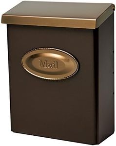 Gibraltar Mailboxes Designer Locking Medium Capacity Galvanized Steel Venetian Bronze, Wall-Mount Mailbox, DMVKGV04