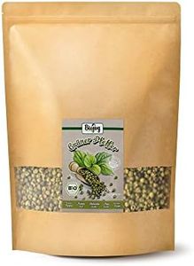 Biojoy Pimienta verde en grano BÍO (1 kg), entera y seca, sin aditivos, ideal para cocinar