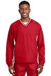 SPORT-TEK Tipped V-Neck Raglan Wind Shirt F20