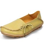 Hee grand Women Leather Lace-Up Loafer Flats Pumps UK 4 AppleGreen