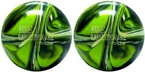 EPCO Duckpin Bowling Ball- Urethane Pro-Line - Lime Green, White & Navy (4 7/8 inch- 3lbs. 8 oz.)