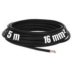 5 Metre Lapp 4520016 H07V-K 16.0 mm² Black I Wiring Cable I Flexible Flexible PVC Single Core I Stranded 16 mm2 I Wiring