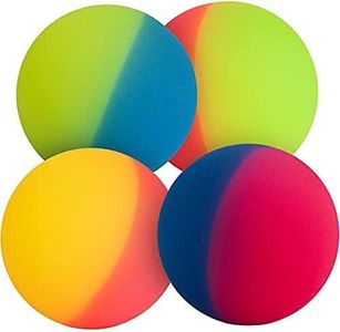 Bedwina Jumbo Bouncy Balls - (Pack of 4) 3 Inch ICY Balls for Kids in Bright Assorted Colors for Birthday Party Favors and Carnival Prizes