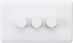 Knightsbridge CU2163 Curved Edge 3 Gang Dimmer, White