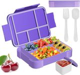 Odaban Bento Box-bento lunch box kids,Leak Proof Lunch Box Containers,Lunch Container for Kids/Adults/Snack,5 Compartments Bento Box Container for School Outdoors Office BPA Free,Dishwasher Safe