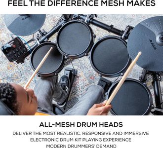 Alesis Turbo Mesh Electronic Drum Kit – 7-Piece Digital Set