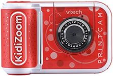 VTech KidiZoom PrintCam (Red), Digital Instant Camera for Children with Built-In Printer, Video Recording, Special Effects, Fun Games & Comic Strip Maker, Rechargeable Battery, Age 5 Years +