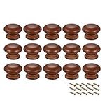 uxcell Round Wood Knobs,15Pcs 35mm 