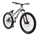 Mongoose Fireball Dirt Jump Mountain Bike, 26-Inch Wheels, Mechanical Disc Brakes, Chrome