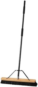 BRISTLE BOSS 24 inch Push Broom for Outdoors- Outdoor Broom with Durable Steel Braces, Heavy-Duty Push Broom, Outdoor Broom for driveways, Garage Push Brooms, Push Broom Outdoor, Patio Sweeping
