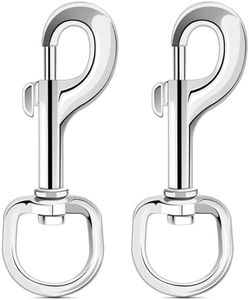 ERKOON Extra Large 4.23 Inch Swivel Eye Bolt Snap Hooks 220Lbs Load Capacity Zinc Alloy Single Ended Flag Clips Heavy Duty Trigger Bolt Hooks (2 Pack)