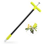 ORIENTOOLS Weed Puller Tool, Garden Stand Up Weeder with 3 Claws for Dandelion, Steel Twist Hand Weed Root Pulling Tool Grabber and Picker, Long Handle Lawn Easy Root Remover 36.6-Inch