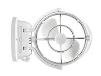 Sirocco II™ Fan from SEEKR by Caframo. 12V/24V Auto-Sensing DC, Omnidirectional Low-Power Draw Fan for Boats and RVs. Hardwire Installation Required. Made in Canada. White.