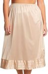 Shadowline Women's Plus Size Adjustable Length Half Slip 6419 5X Nude