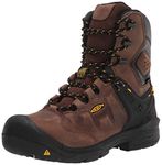 KEEN Utility Men's Dover 8" Composite Toe Waterproof Work Boot, Dark Earth/Black, 10.5 Wide US