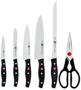 Zwilling Twin Pollux Lot de 5 couteaux + ciseaux domestiques multifonctions Noir