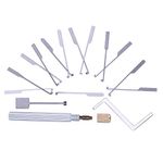 Loboo Idea 15pcs Dimple Kaba Lock Pick Set Kaba Lock Opener for Beginner and Pro Locksmiths, Kaba Locksmith Tools for Open Double-end Lock