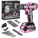 Power Drill Cordless: DEKOPRO Pink Cordless Drill 20V Electric Power Drill Set Tool for Women Drills Cordless with Battery and Charger Drill Driver 20 Volt Drill Driver Kit