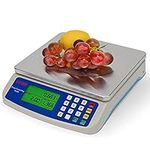 MZP 30kg/1g Electronic Kitchen Scale Stainless Steel Digital Food Scale Commodity Pricing Scales Counting Balance with LCD Display Batteries Included and 6V poweradapter (Size : 30kg/1g)