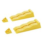 WilTec Caravan Levelling Set 2 Ramps with 2 Wheel Chocks max. Load Capacity 3t Motorhome Levellers with 3 Height Levels 40/70/100 mm for Leveling Vehicles like Trailers, Caravans, Motorhomes and More