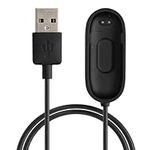 kwmobile USB Cable Charger Compatible with Xiaomi Mi Band 4 Cable - Charging Chord for Smart Watch - Black