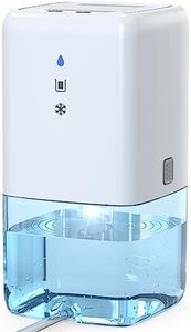 Dehumidifier for Home 41oz, Small Dehumidifiers with 7 Color LED Light & Defrost 350 Sq.ft, Quiet Portable Dehumidifier for Bedroom Bathroom Basements Closet RV