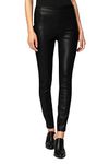 [BLANKNYC] Womens Luxury Vegan Leather Pants, Comfortable Biker Style Leggings, Super Soft High Waist, Tummy Control, Black, 27
