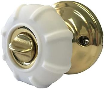 Enjoy Cover New - Door Knob Cover Grips Non Slip Arthritis & Senior Living Aids Grippy Easy Open Decorative. Simple Functional Effective Solution- 4 Pack (White, Cove)