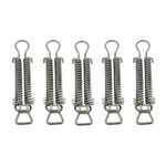 Poolzilla 5-Pack Stainless Steel 8" Double Spring with D Ring, Double Coil Design Fights Against Warping & Bending, Premium Stainless Steel Material