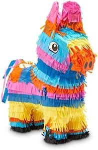 BLUE PANDA - Rainbow Donkey Pinata for Birthday Party Decorations, Cinco de Mayo, Mexican Fiesta (Small, 12.5 x 15 x 4.7 In)