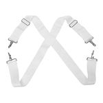 Mikinona Snare Drum Strap Marching Bass Drum Straps Marching Band Drum Sling Drum Shoulder Sling Bass Drum Belt Marching Drum Strap Snare Harness Adjustable Big Drum Nylon White