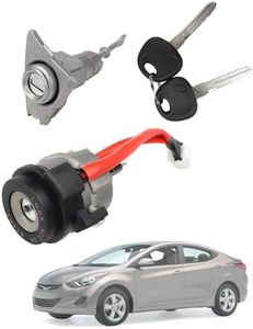 819703XA00 Ignition Lock Cylinder Switch with 2 Keys Compatible with Hyundai Elantra 2011-2016 1.8L 2.0L Ignition Switch Door Lock Cylinder Driver Side Replace# 81970-3XA00