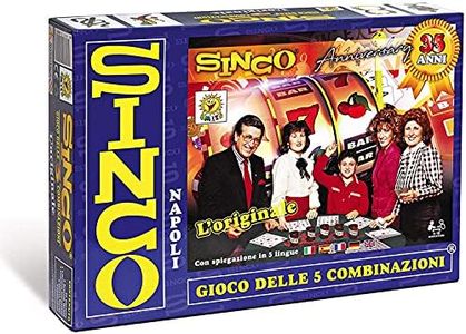 SINCO Gioco Delle 5 Combinazioni - Deluxe Edition - Tombola , Gioco in Scatola da Tavolo , Gioco di Società , Mercante in Fiera Alternativo