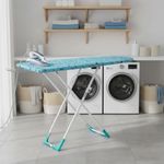 FLIPZON Premium Wooden Turbo Ironing Board/Table with Iron Holder, Foldable & Adjustable (122 x 45cm) (Green)